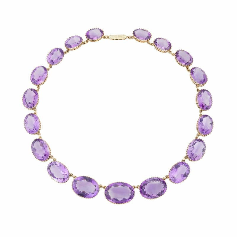 A Late Victorian Amethyst Riviere Necklace