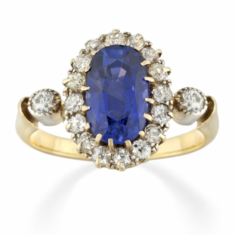 A Victorian Sapphire And Diamond Cluster Ring