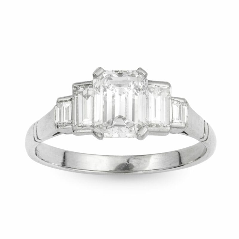 A Fine Emerald-cut Diamond Ring