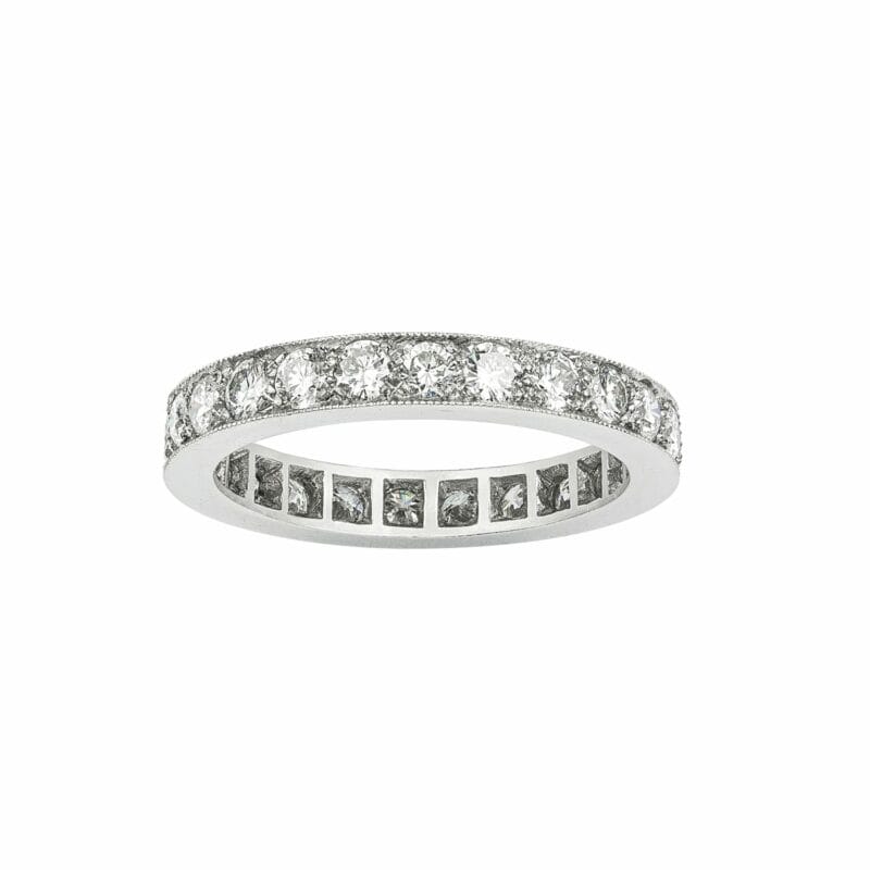 A Diamond Full Set Round Brilliant Cut Eternity Ring