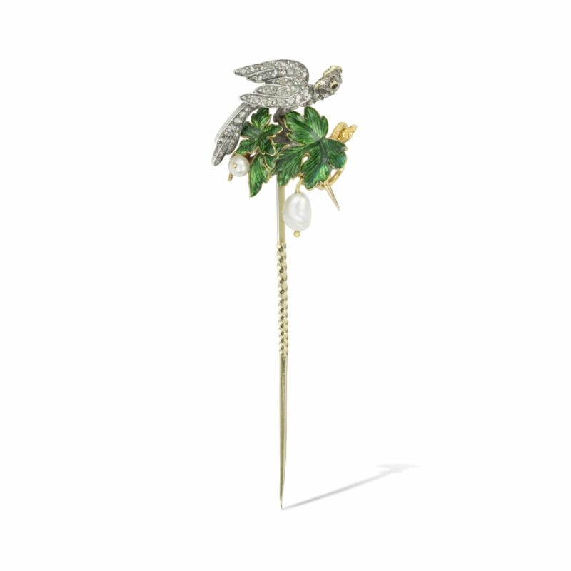 A Late Victorian Diamond-set Bird Pin