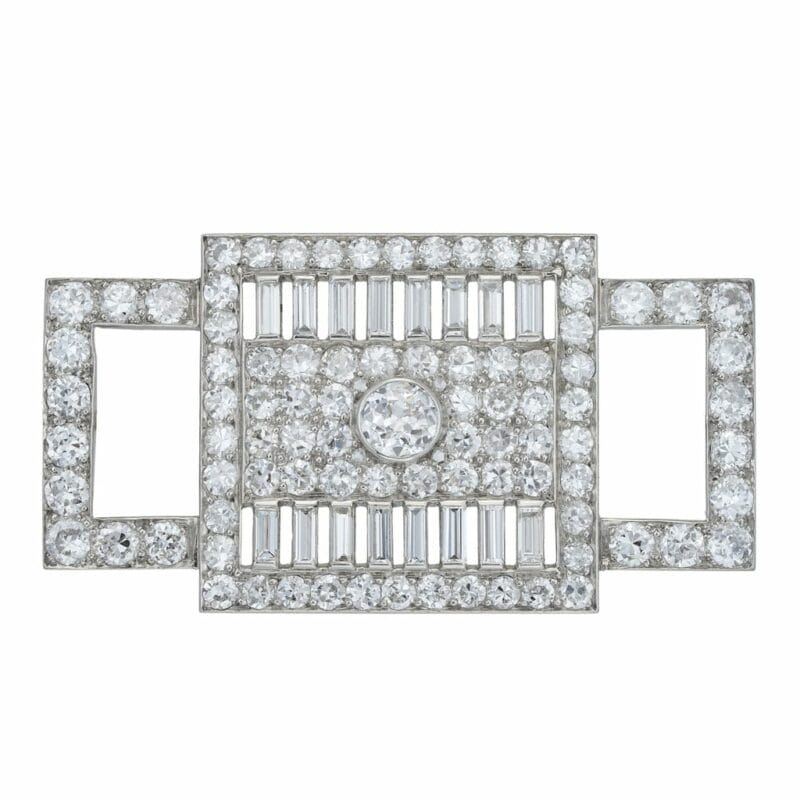 A French Art Deco Diamond Set Brooch By Lambert Frères
