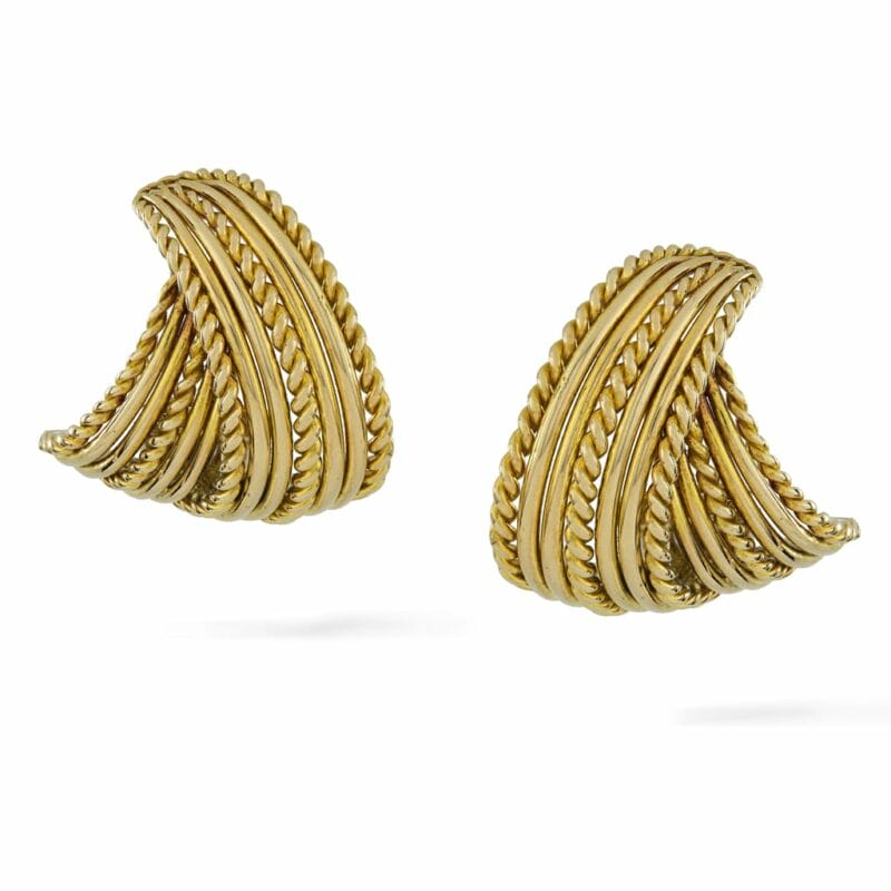 A Pair Of 1950s Van Cleef & Arpels Gold Earrings