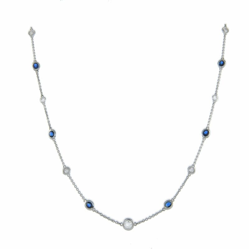A Sapphire And Diamond Spectacle Chain