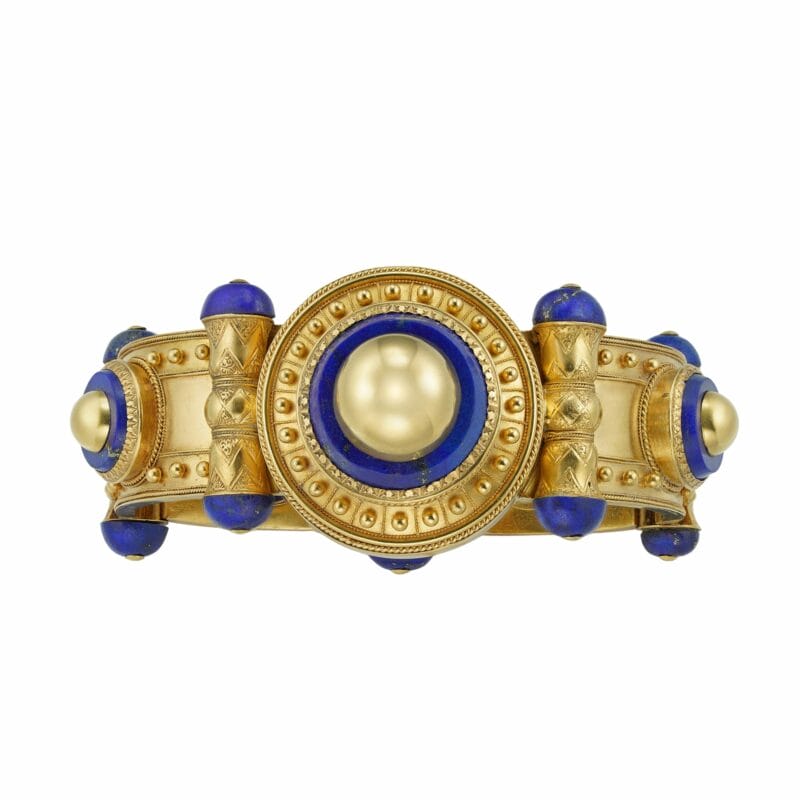 An Important Mid 19th Century Gold & Lapis Bangle By Cartier