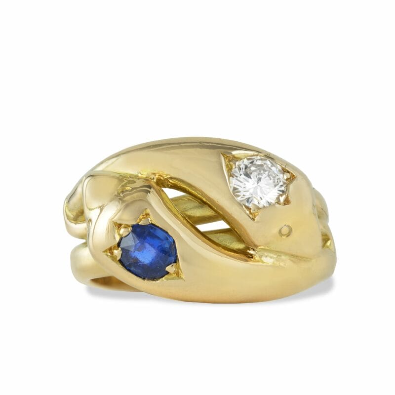 Victorian Gold And Gemset Twin Serpent Ring