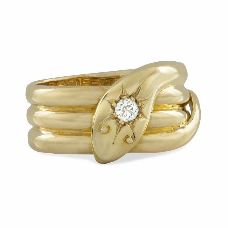 An Early 20th Century Yellow Gold Serpent Ring