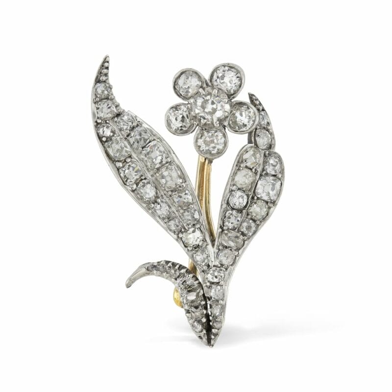 A Victorian Diamond-set Flower Brooch