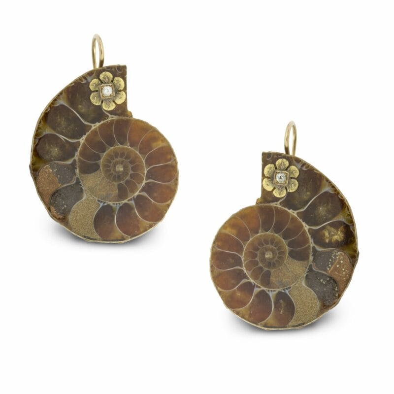 A Pair Of Ammonite Earrings