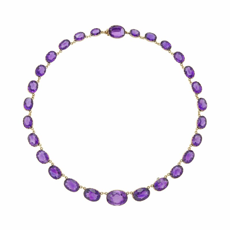 A Victorian Amethyst Riviere Necklace