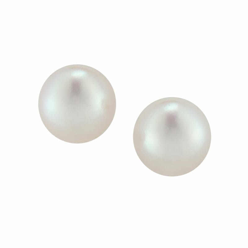 A pair of cultured 7.5 mm pearl stud earrings