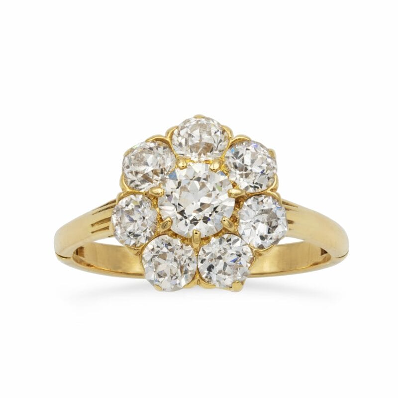 A Late-victorian Diamond Cluster Ring