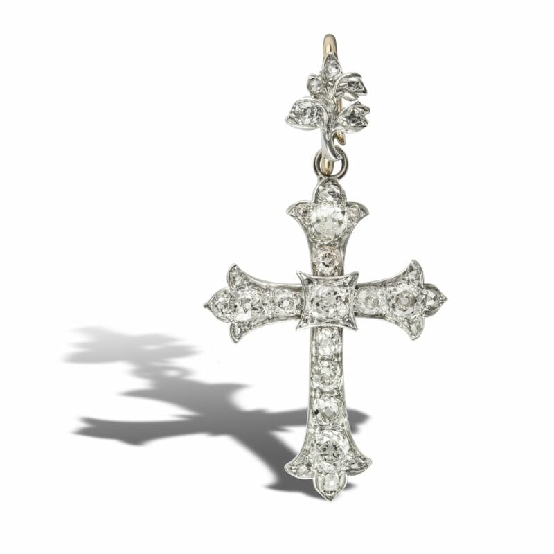 A Victorian Diamond Cross Pendant