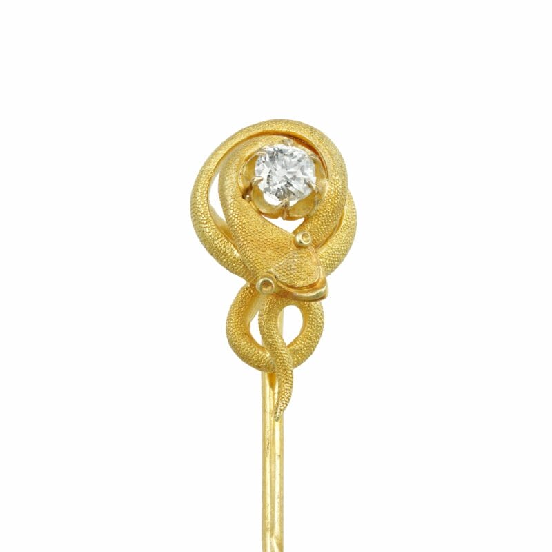 A Victorian Gold Snake Stick-pin