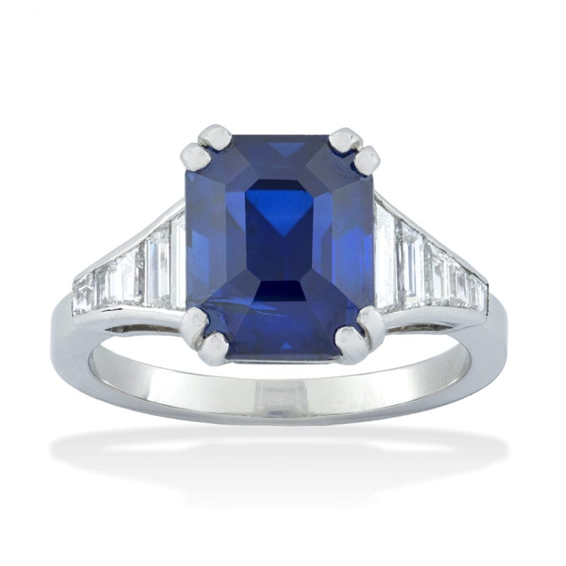 A Bentley & Skinner Sapphire And Diamond Ring