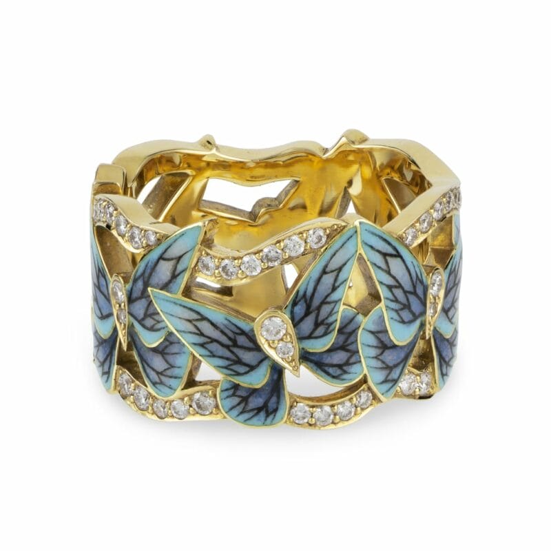 A Light-blue Butterfly Ring By Ilgiz F