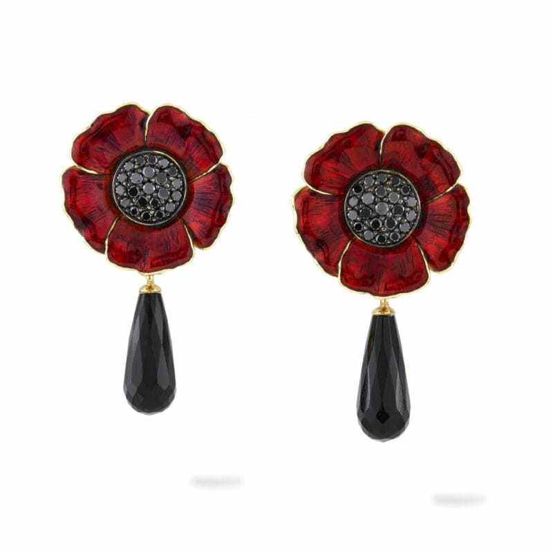 A pair of anemone earrings by Ilgiz F