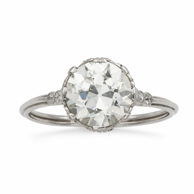An Edwardian Single-stone Diamond Ring