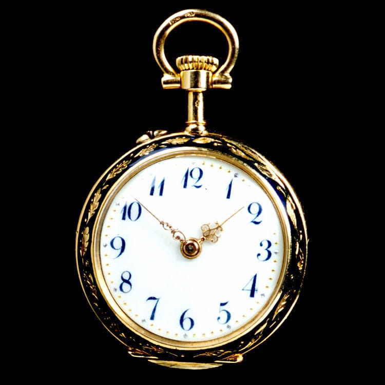 A 18ct Yellow Gold  Ladies Open Faced Fob Watch, C1880