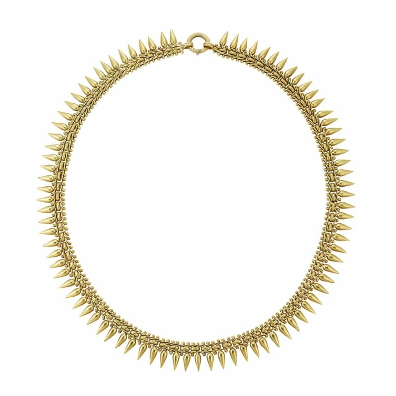 A Victorian Archaeological Revival Gold Necklace