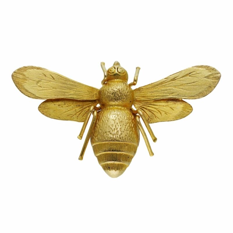 A Victorian Gold Bee Brooch