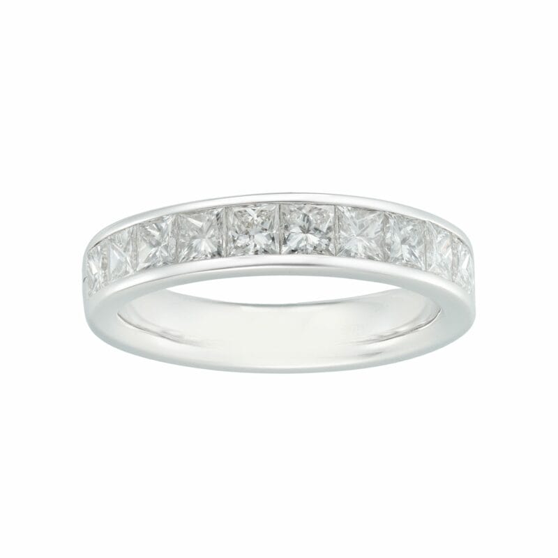 A Princess-cut Diamond Half Eternity Ring