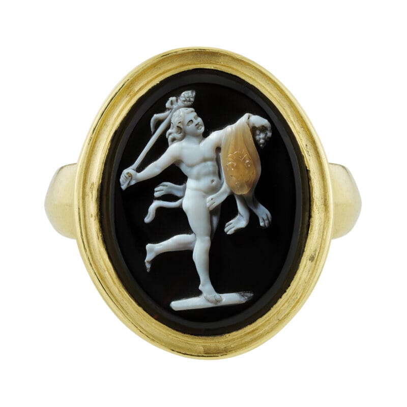 A Georgian Hardstone Cameo Ring