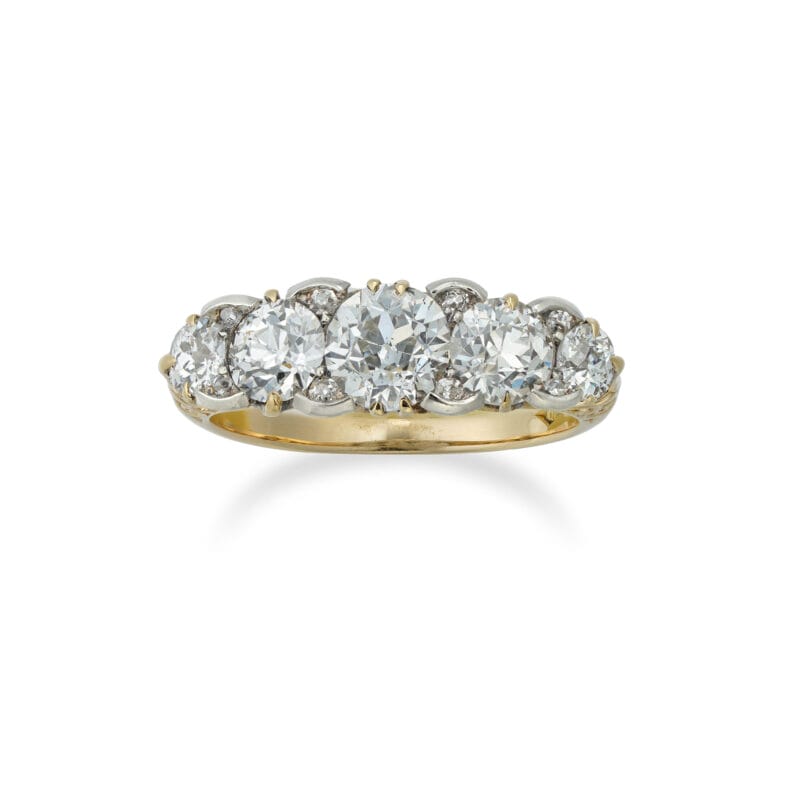 A Late Victorian Five Stone Diamond Ring