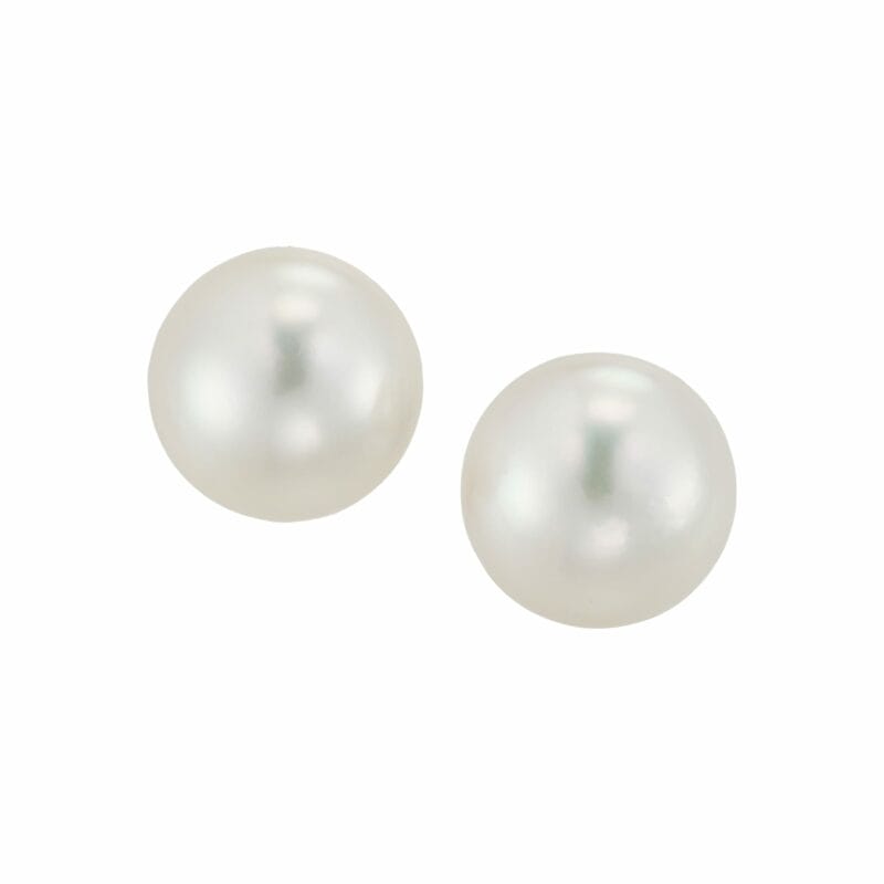 A Pair Of Cultured 8mm Pearl Stud Earrings