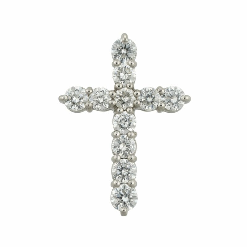 A diamond-set platinum cross