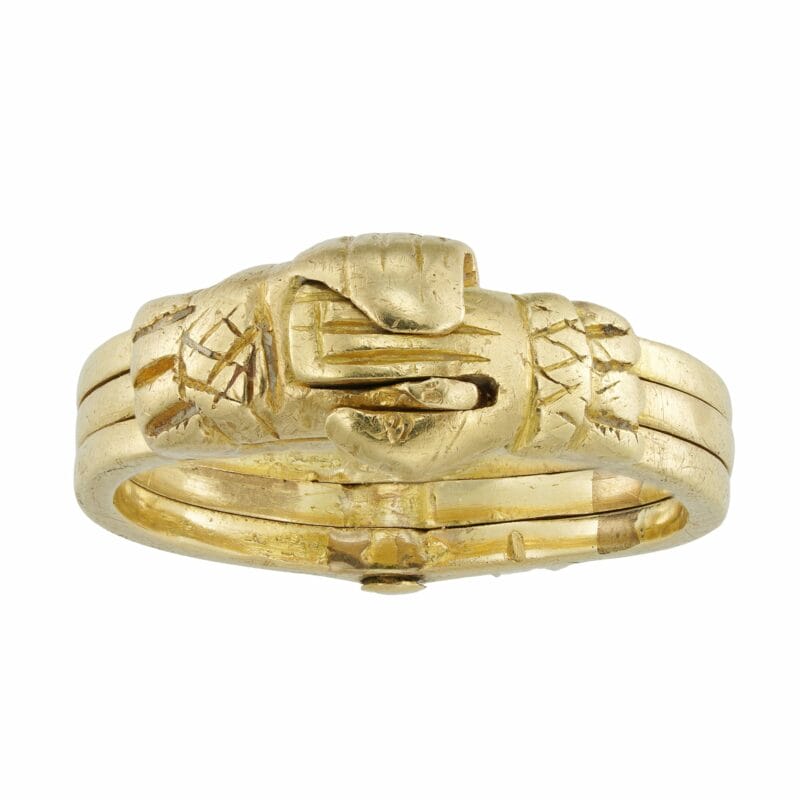 An 18th century gold gimmel ring