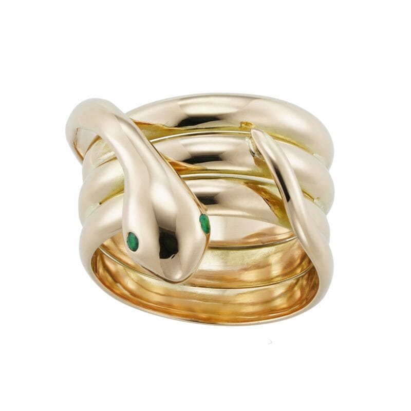 A Victorian Yellow Gold Serpent Ring