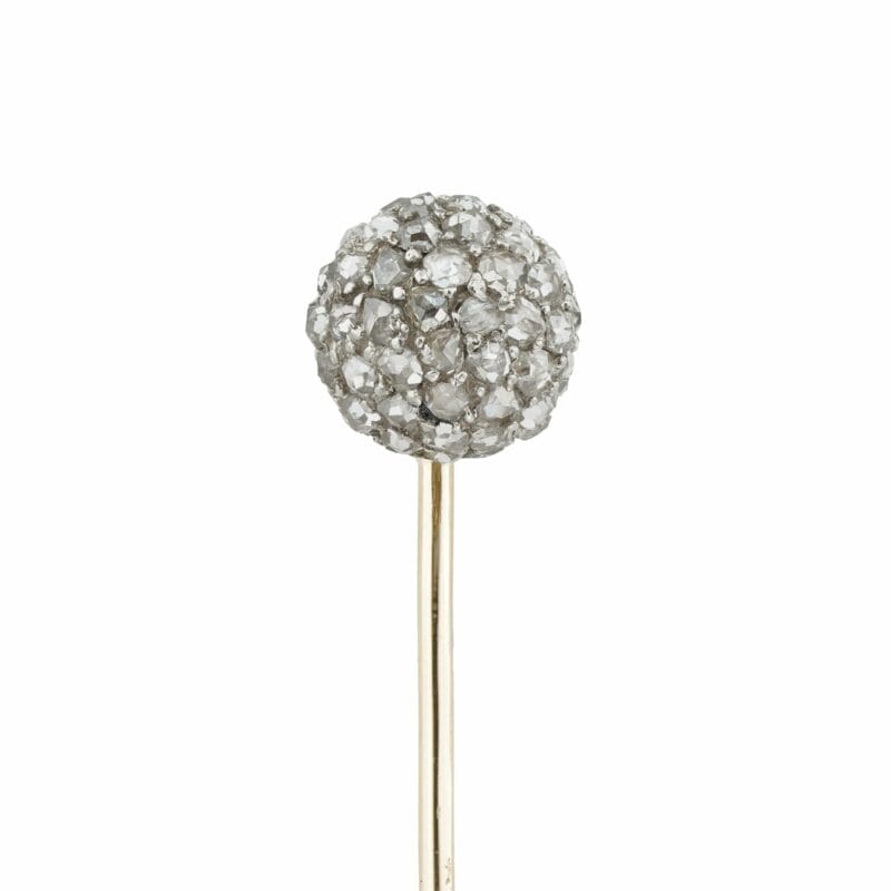 An Edwardian Diamond-set Ball Stick-pin