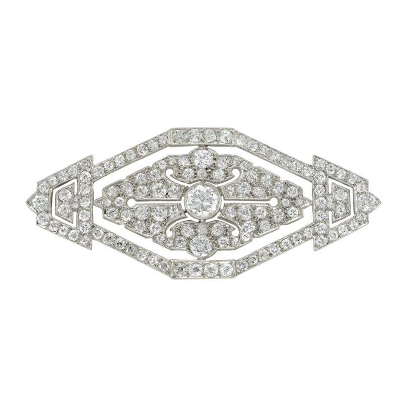 A French Art Deco  Diamond-set Brooch