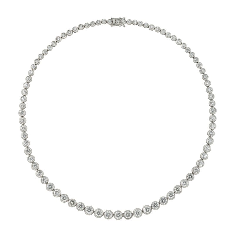 A diamond riviere necklace