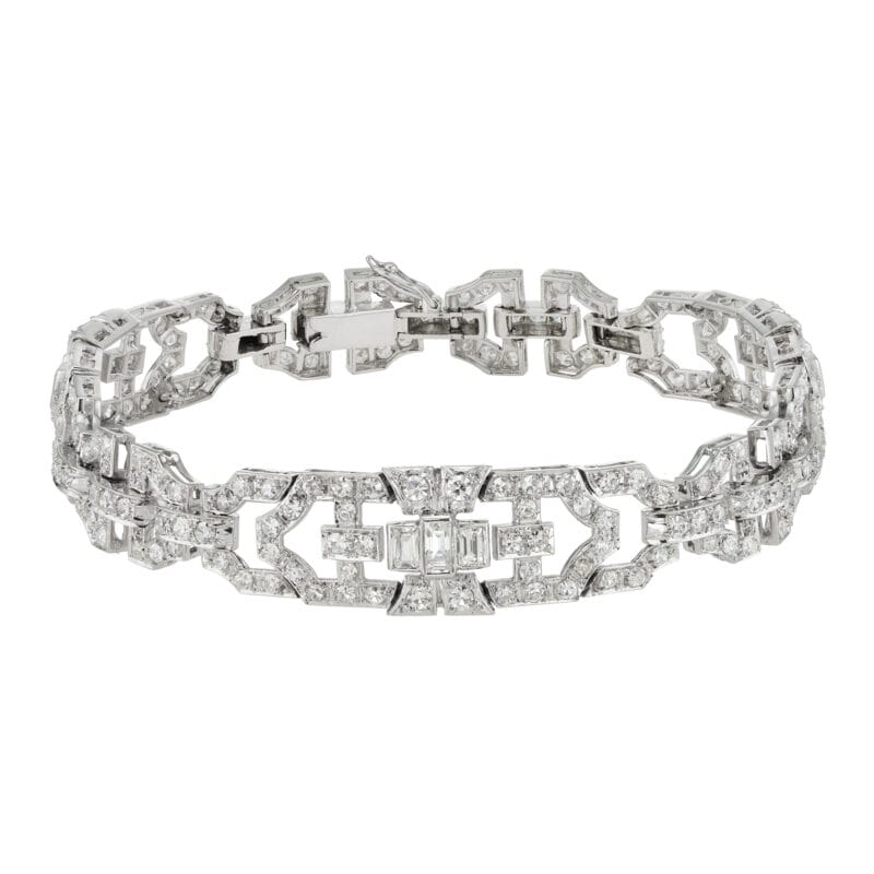 An Art Deco diamond set bracelet