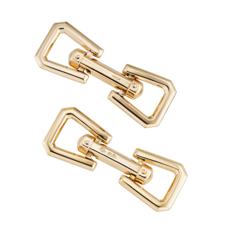 A pair of mid-20th century French gold stirrup cufflinks