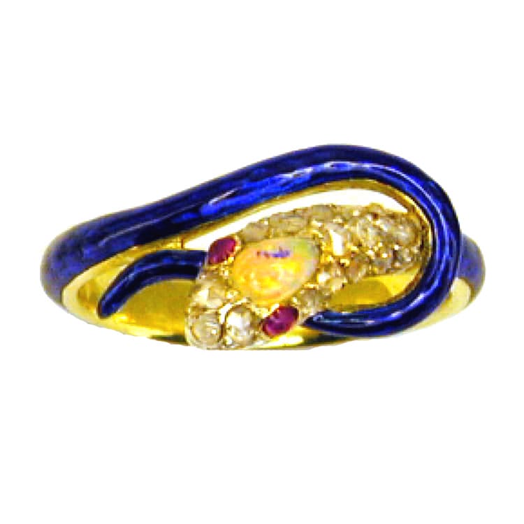 A Victorian Enamelled Serpent Ring