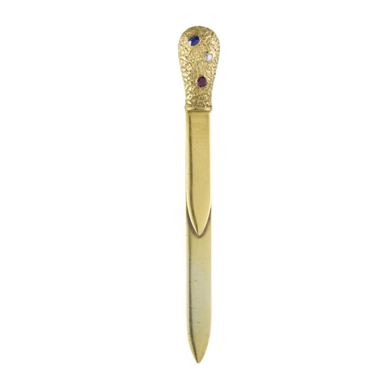 A Fabergé Gold And Gem-set Paperknife By Eric Kollin