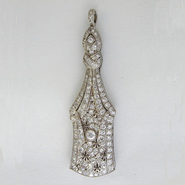 A Pair Of Folding Diamond-set Lorgnettes In Platinum, C1910