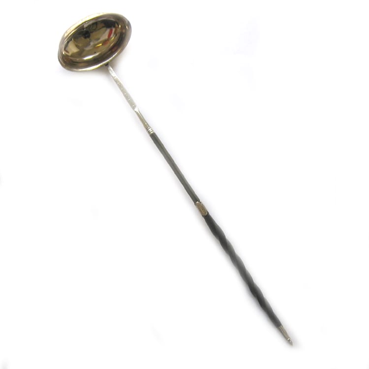 A George III Silver Toddy Ladle With Turned Sinew Handle