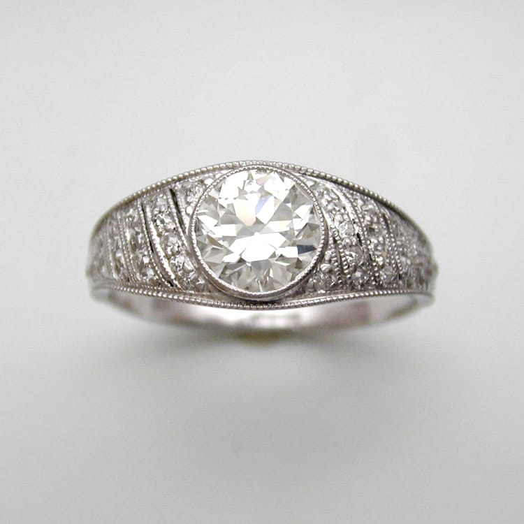A 1.07ct Single Stone Brilliant-cut Diamond Ring, C1915