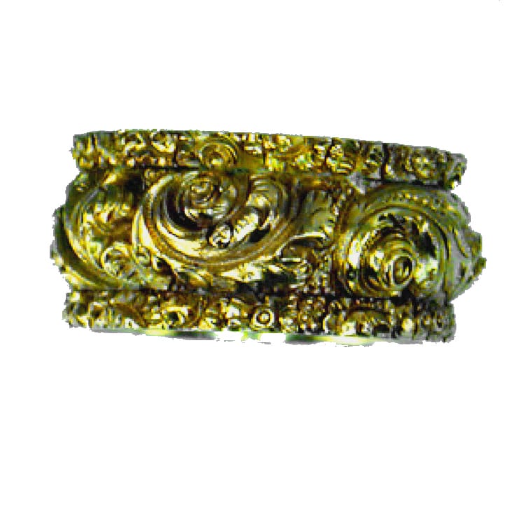 An Antique Yellow Gold Scrollwork Band Ring, Circa 1822