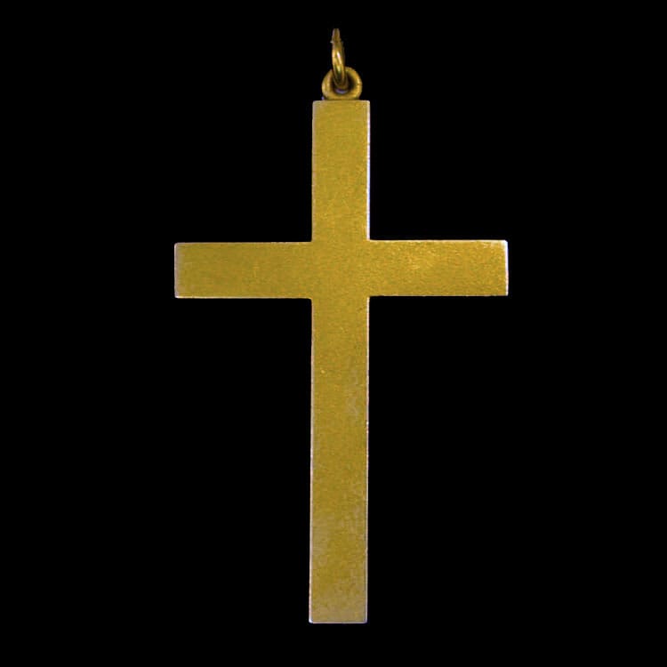 A Plain 14ct Gold Cross Pendant