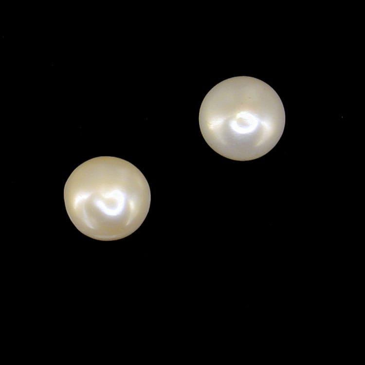 A Pair Of 10.5 – 11mm Cultured Bouton Pearl Earstuds