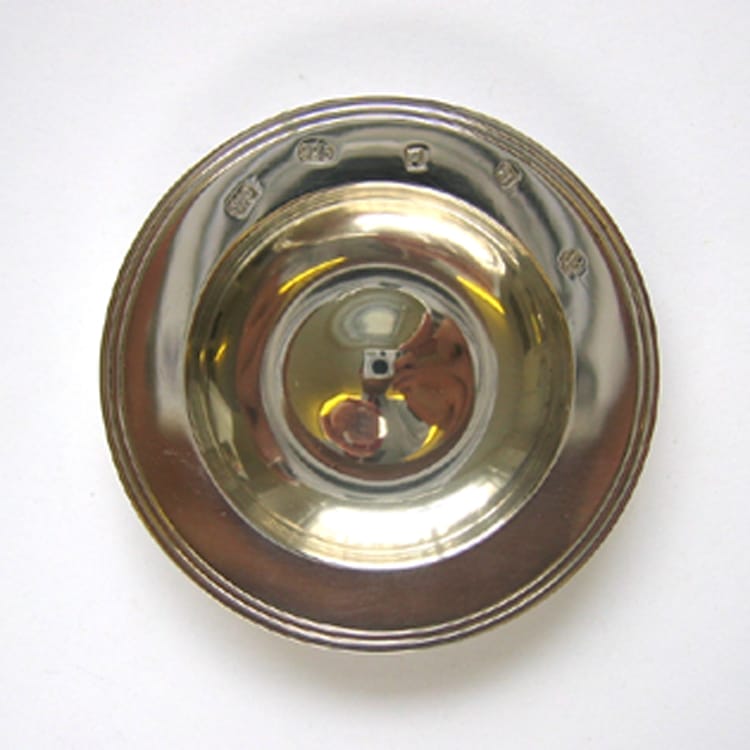 A Sterling Silver Armada Dish, 8.3cms Diameter