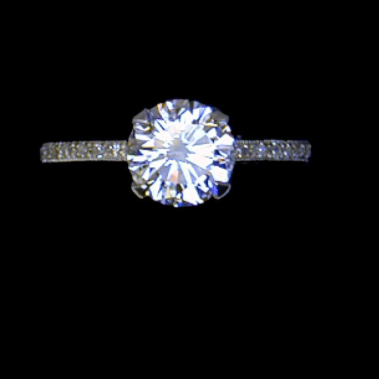 A Single Stone Brilliant-cut Diamond Ring, 1.58cts