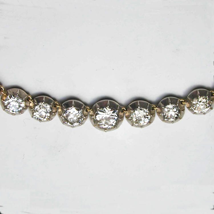 An Important Victorian Diamond Rivière Necklace
