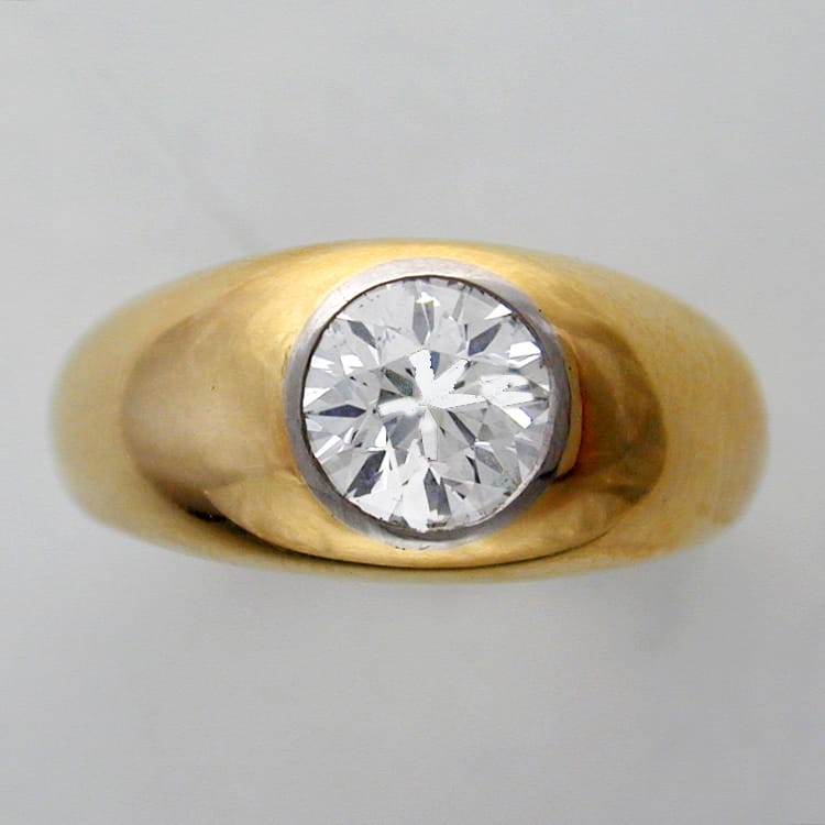 A Brilliant-cut Single Stone Diamond Ring,