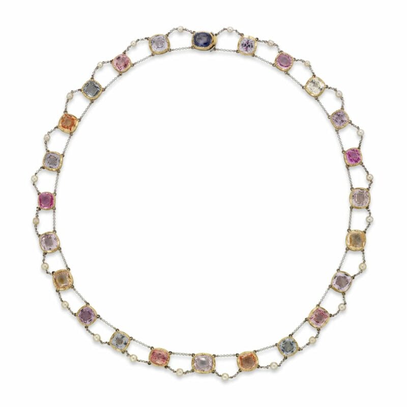 A Multi Colour Sapphire Necklace